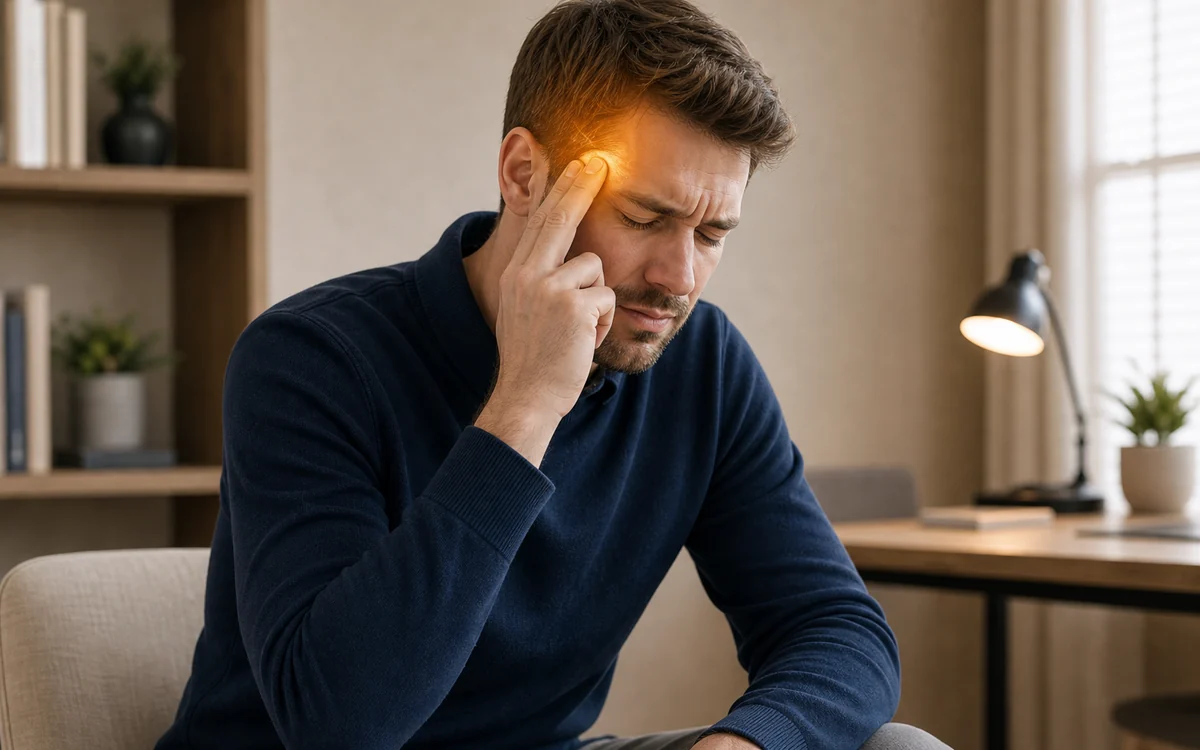 Person with head discomfort, representing a head injury or concussion claim in NSW.