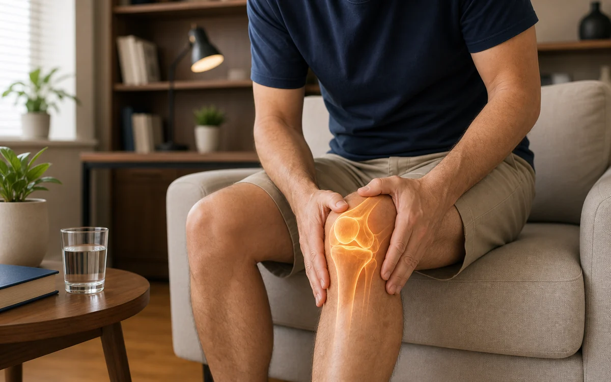 Person holding knee, representing a knee injury claim in NSW.